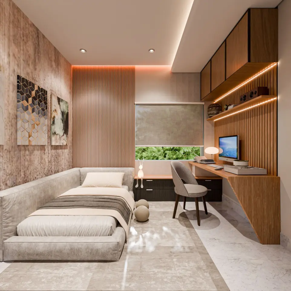 3D Bedroom Interior - ArcnViz